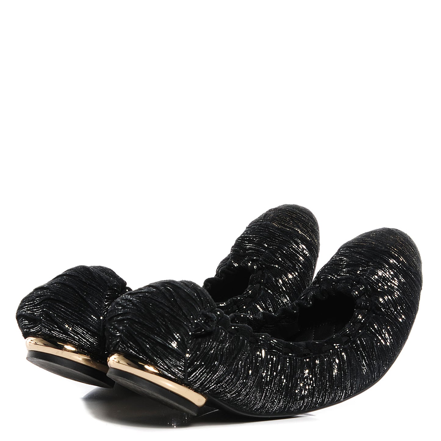 Elastic Ballerina Flats 40 Black