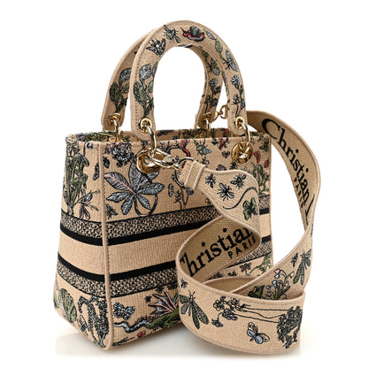 Christian Dior Canvas Cabinet De Curiosites Embroidered Medium Lady D-Lite Beige Multicolor 3 of 11