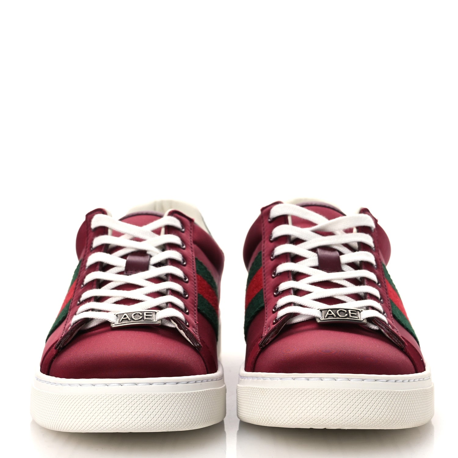 Gucci Econyl Nylon Diva Crocodile Web Mens Ace Sneakers 7.5 Rosso