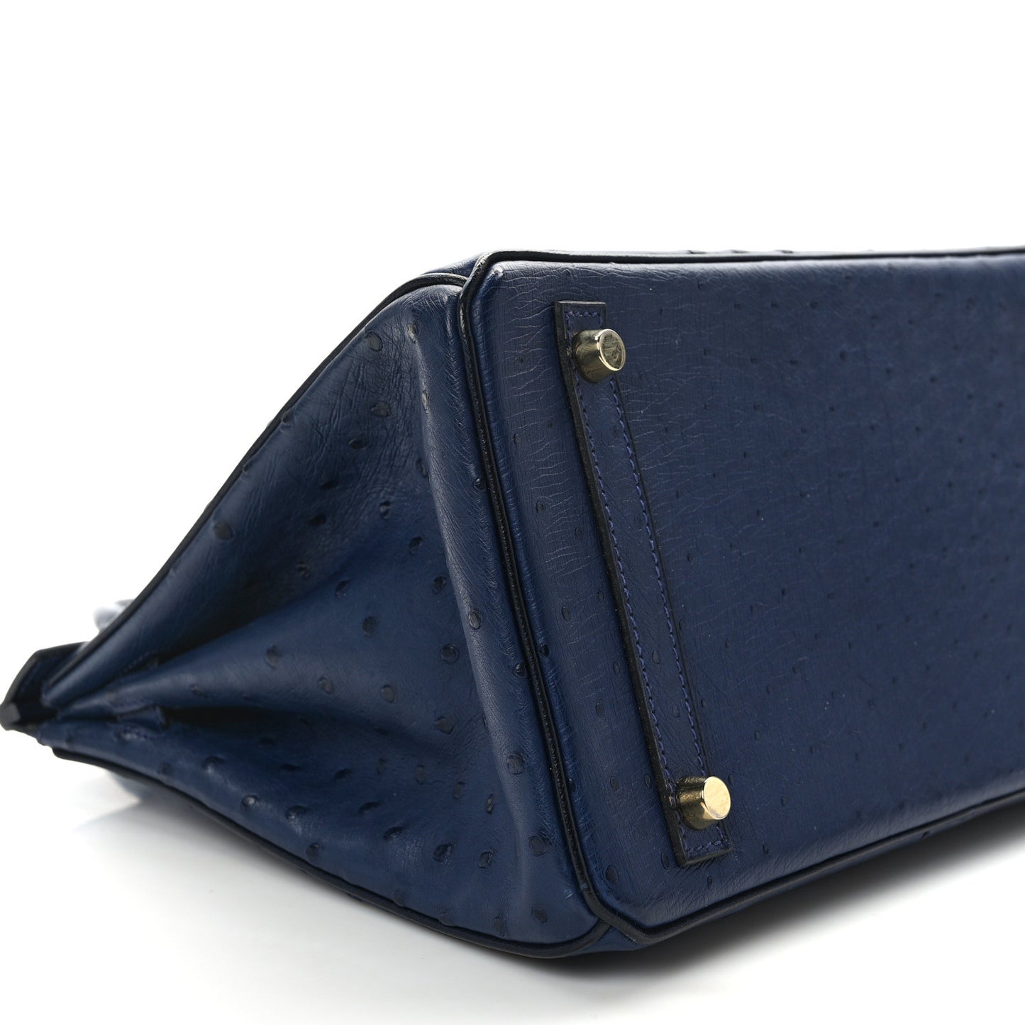 Ostrich Birkin 30 Bleu Iris