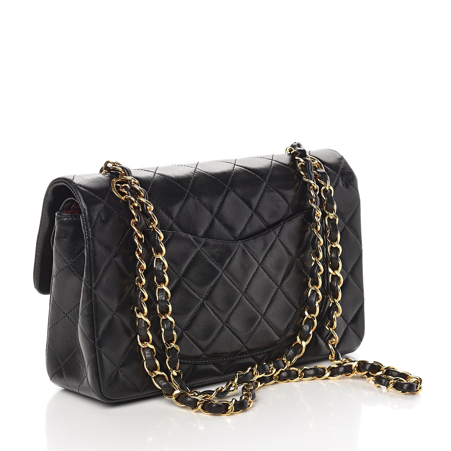 Chanel Lambskin Quilted Small Double Flap Black 2 of 10
