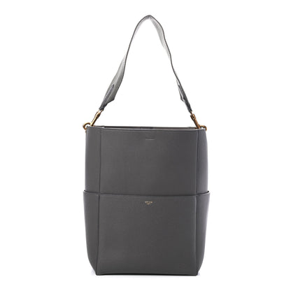 Celine Soft Grained Calfskin Sangle Bucket Bag Kohl 1 of 4