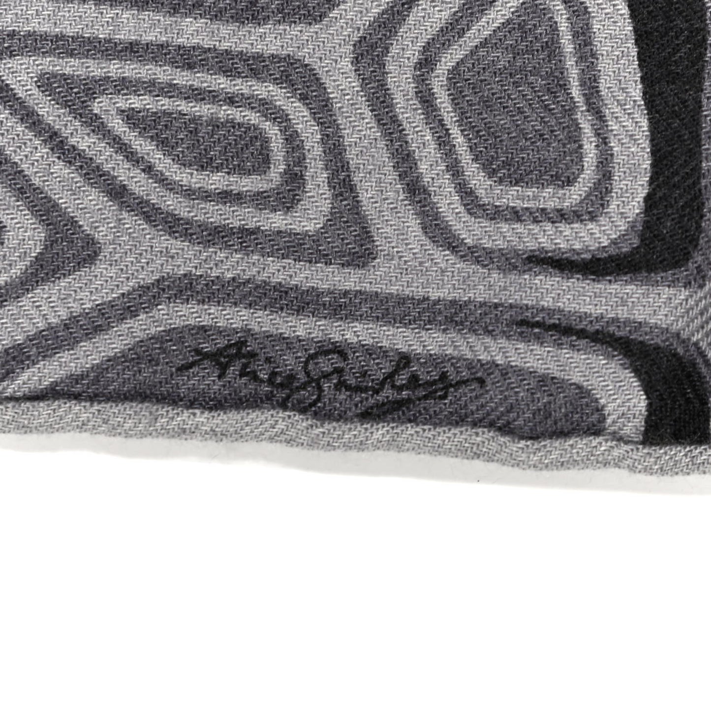 Cashmere Silk AAAAARGH Scarf 100 Gris Moyen Bordeaux