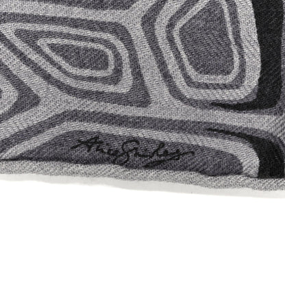Hermes Cashmere Silk AAAAARGH Scarf 100 Gris Moyen Bordeaux 5 of 5