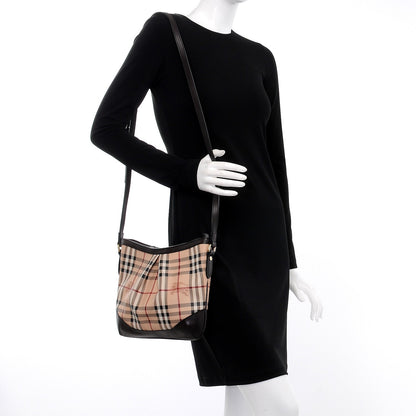 Burberry Haymarket Check Hartham Shoulder Bag Chocolate 2 of 8