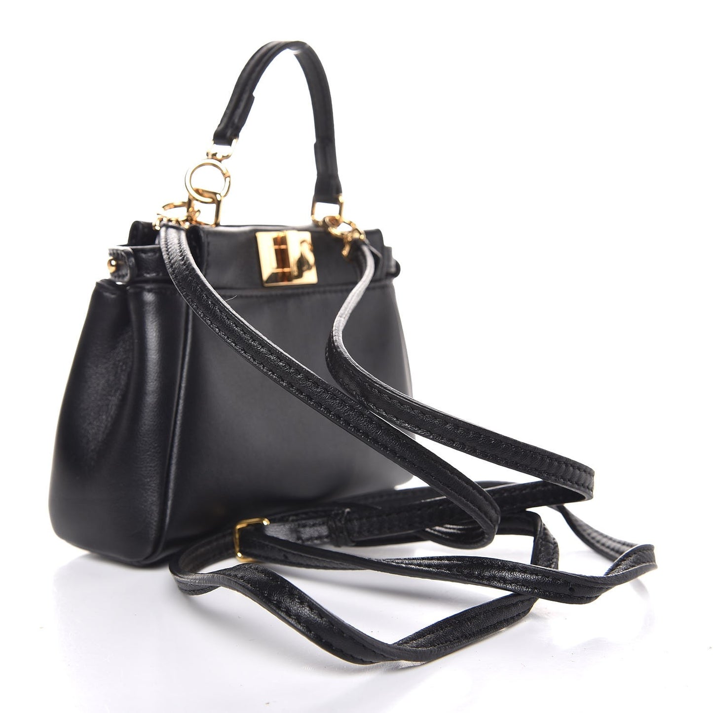 Nappa Micro Peekaboo Iconic Satchel Black
