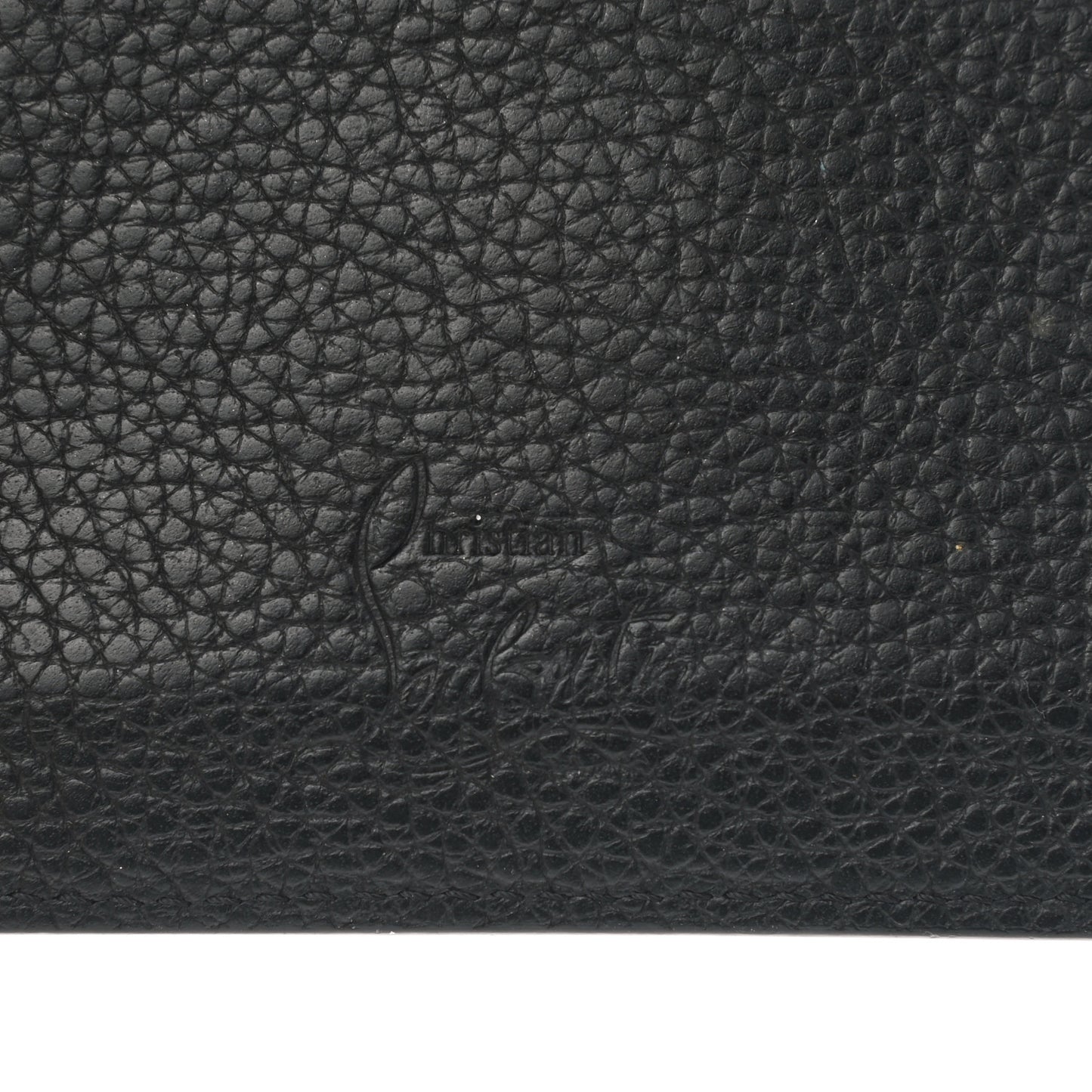 Grained Calfskin Kios Star Studded Card Holder Black