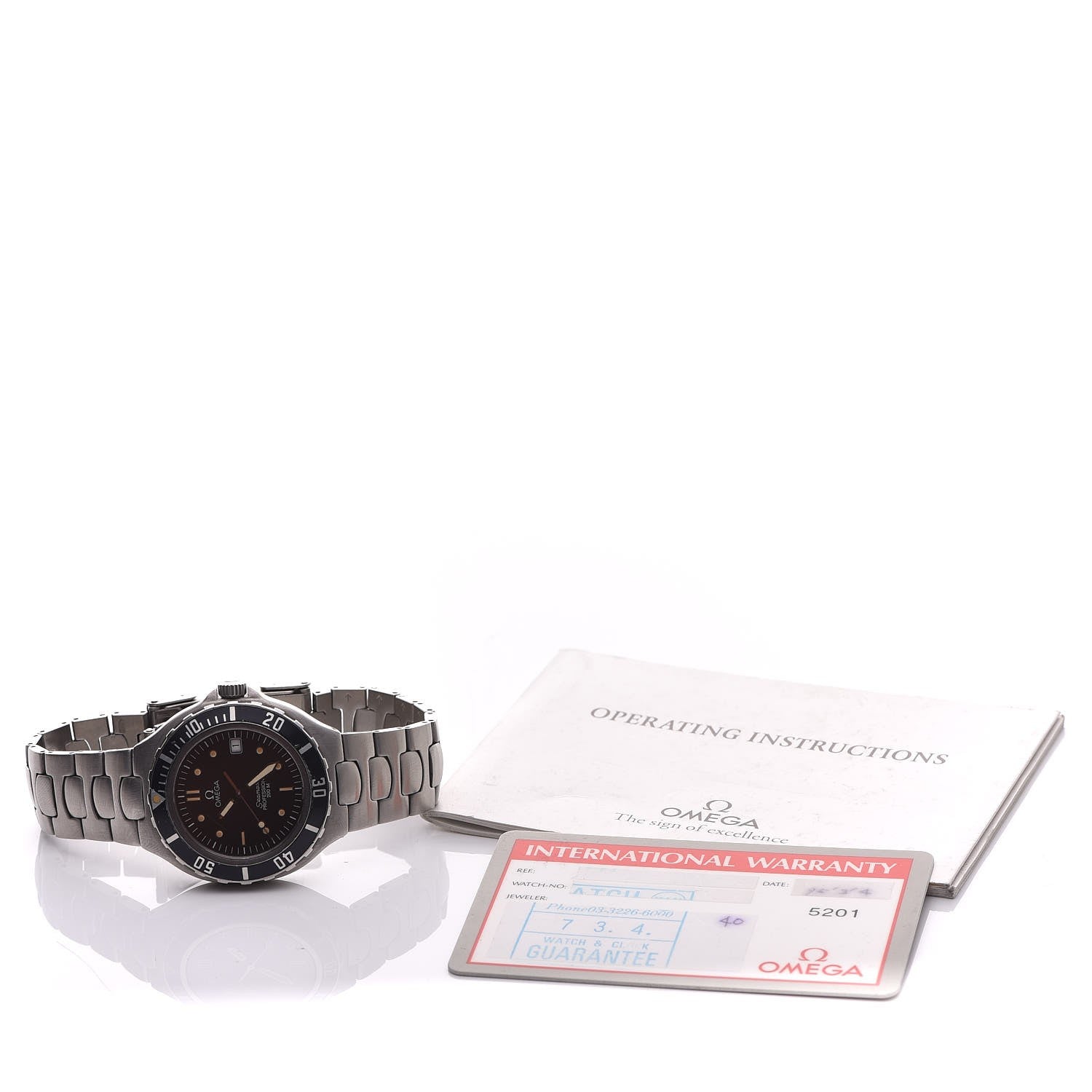 Omega Stainless Steel 36mm Seamaster Quartz Watch Black 396.1052 7 of 7