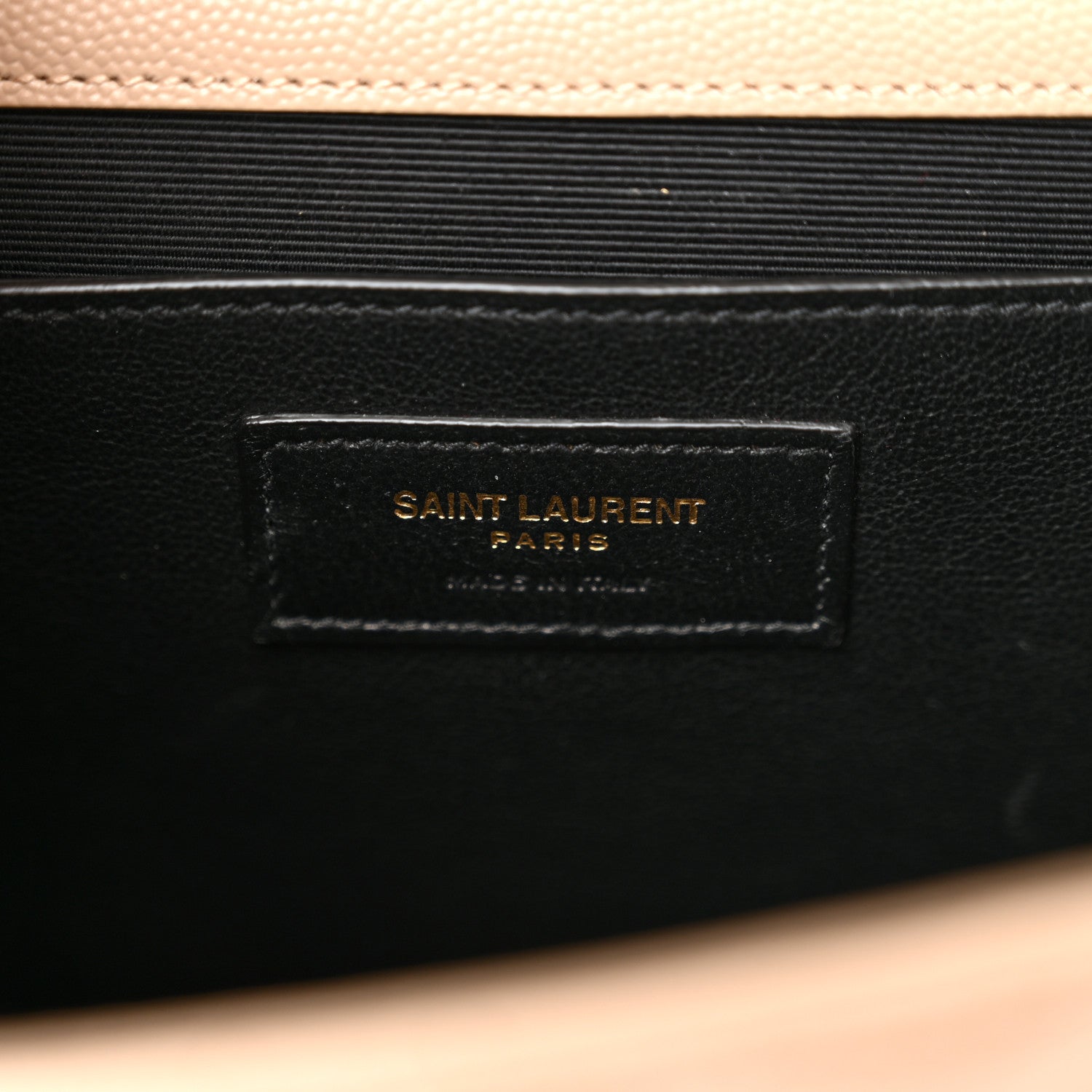 Saint Laurent Grain De Poudre Textured Mixed Matelasse Medium Triquilt Monogram Satchel Dark Beige 6 of 10