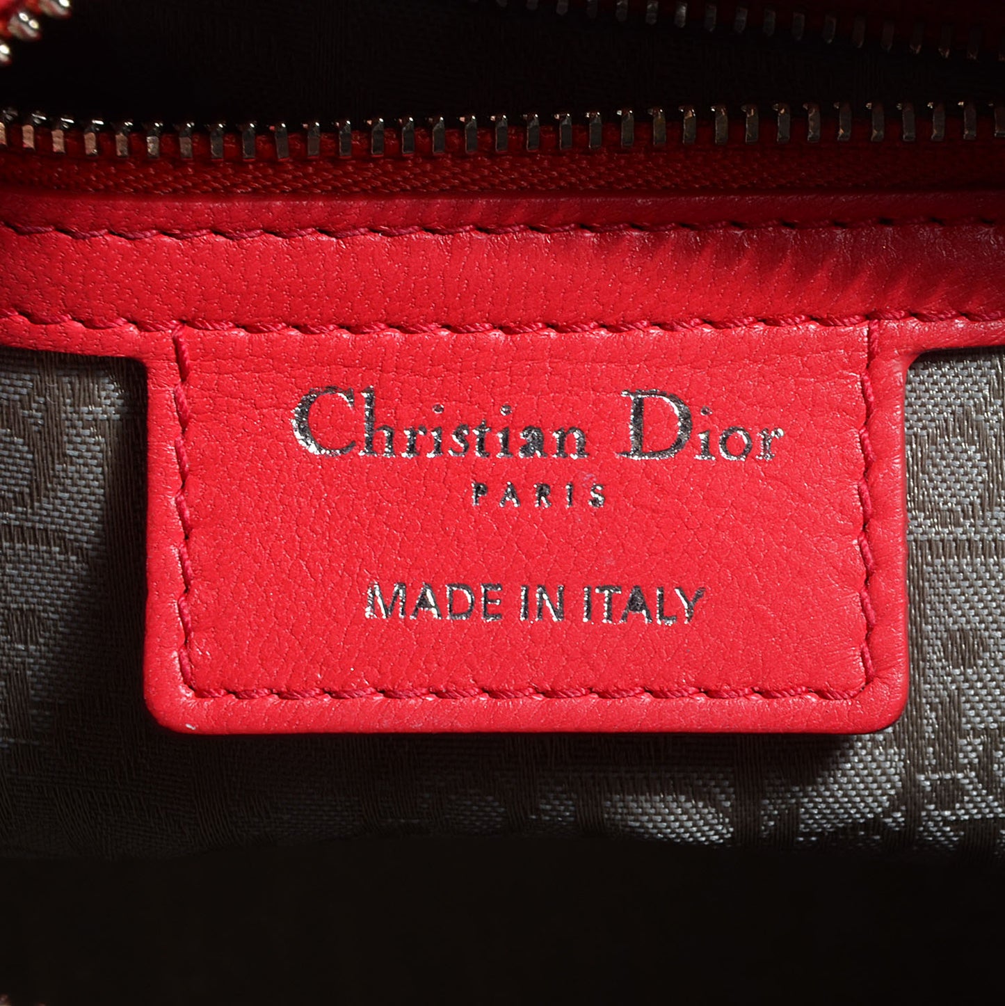 Lambskin Cannage Medium Lady Dior Coral