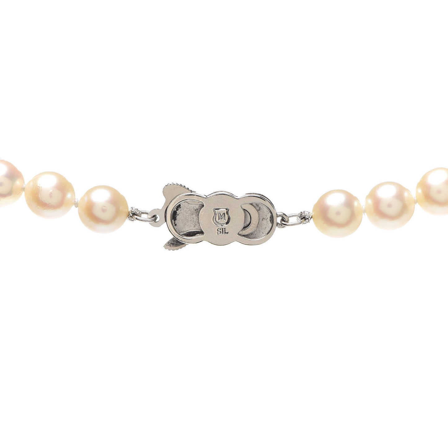Sterling Silver Akoya Pearl 7-7.5mm Strand Necklace 17"