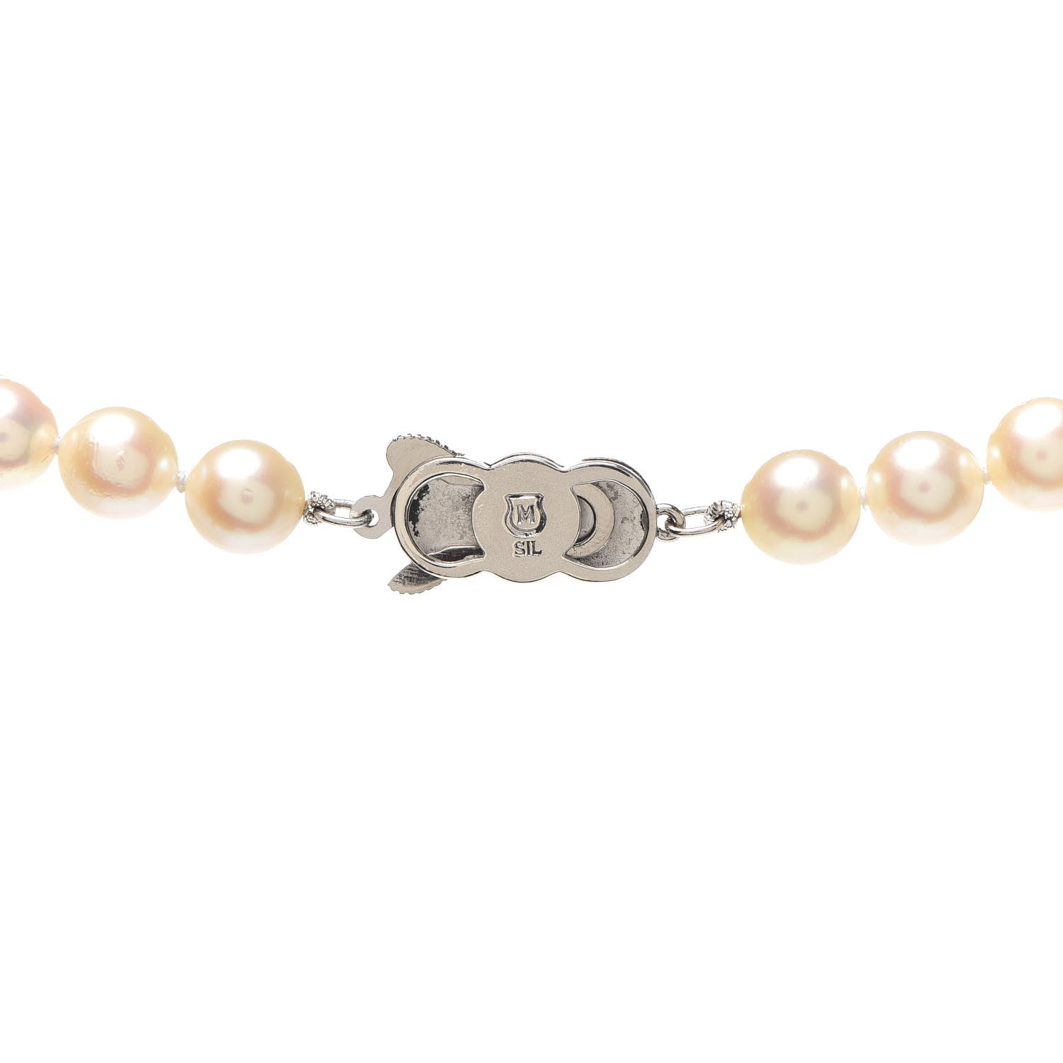 Mikimoto Sterling Silver Akoya Pearl 7-7.5mm Strand Necklace 17" 4 of 5