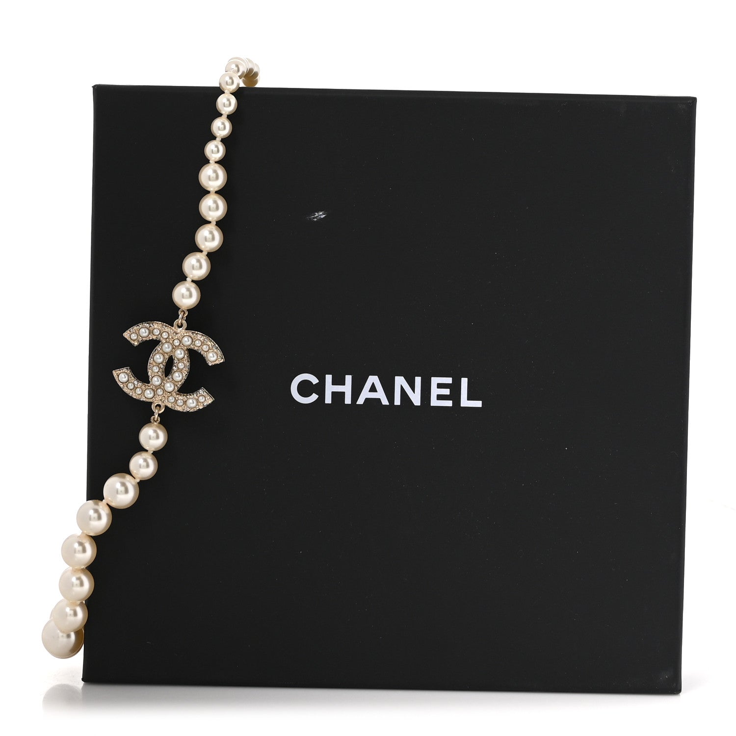 Chanel Pearl CC 100th Anniversary Necklace Light Gold 5 of 5
