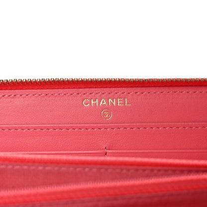 Chanel Lambskin Quilted Chanel 19 Zipped Wallet Pink 6 of 8