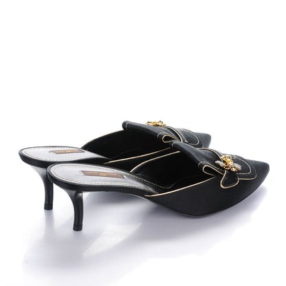 Louis Vuitton Satin Anthares Mule Pumps 41 Black 5 of 7