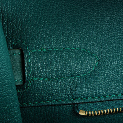 Hermes Togo Birkin 30 Malachite 23 of 28