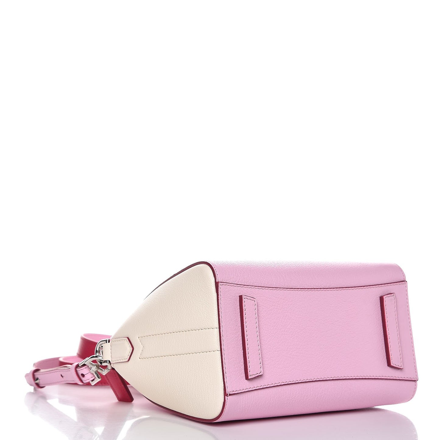 Sugar Goatskin Mini Tri-Color Antigona Bright Pink White Fuchsia