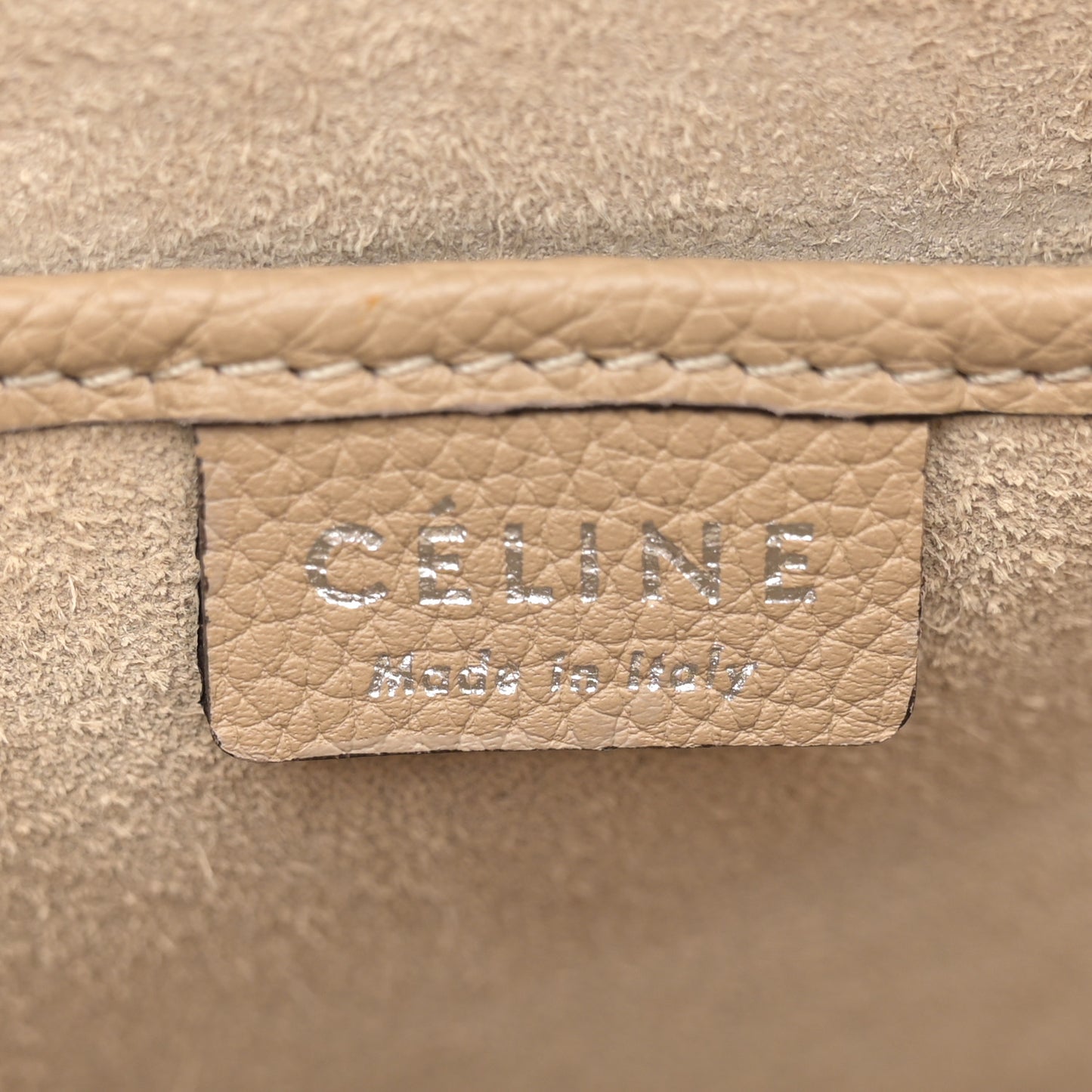 Drummed Calfskin Nano Luggage Dune