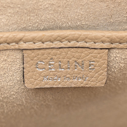 Celine Drummed Calfskin Nano Luggage Dune 6 of 15