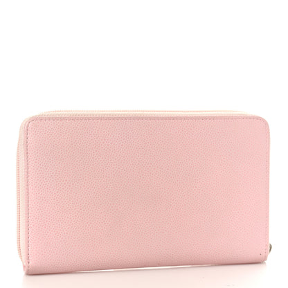 Chanel Caviar Large CC Timeless Zip Around Organizer Wallet Light Pink 3 of 10