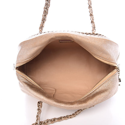 Chanel Metallic Goatskin Medium Luxe Ligne Bowler Gold 5 of 15