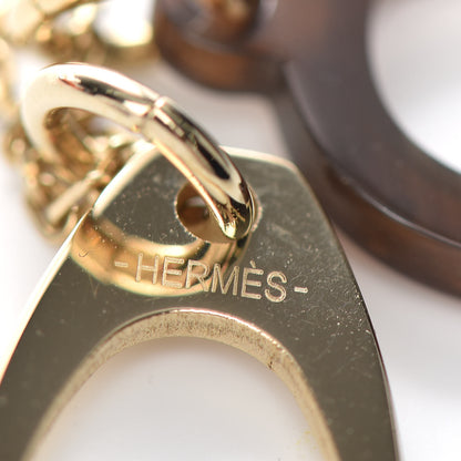 Hermes Permabrass Buffalo Horn Amulette Equestrian Pendant Necklace 5 of 6