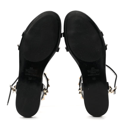 Valentino Garavani PVC Jelly Rockstud Caged Sandals 35 Black 6 of 8