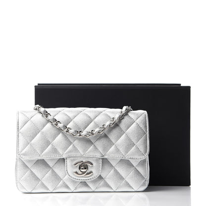 Chanel Metallic Lambskin Quilted Mini Rectangular Flap Silver 11 of 11
