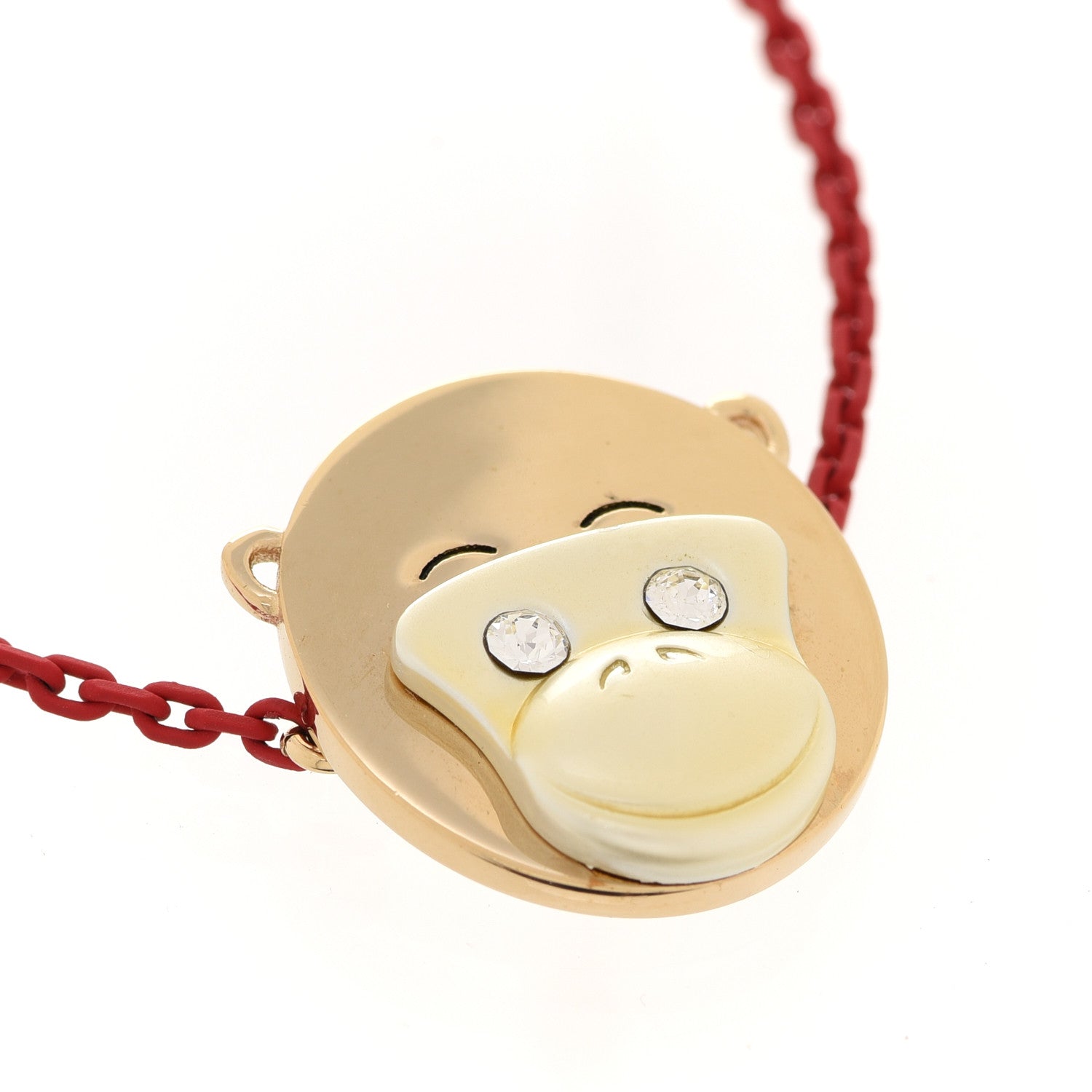 Christian Dior Crystal Diorelita Chinese New Year Monkey Bracelet Red 4 of 8