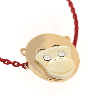 Christian Dior Crystal Diorelita Chinese New Year Monkey Bracelet Red 4 of 8