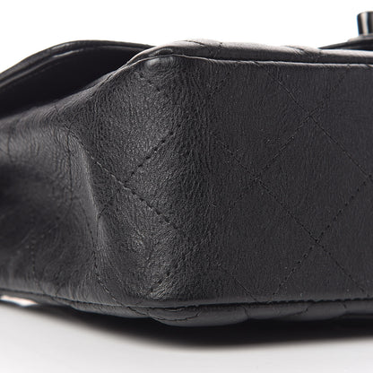 Chanel Crumpled Calfskin Quilted Mini Rectangular Flap So Black 9 of 12
