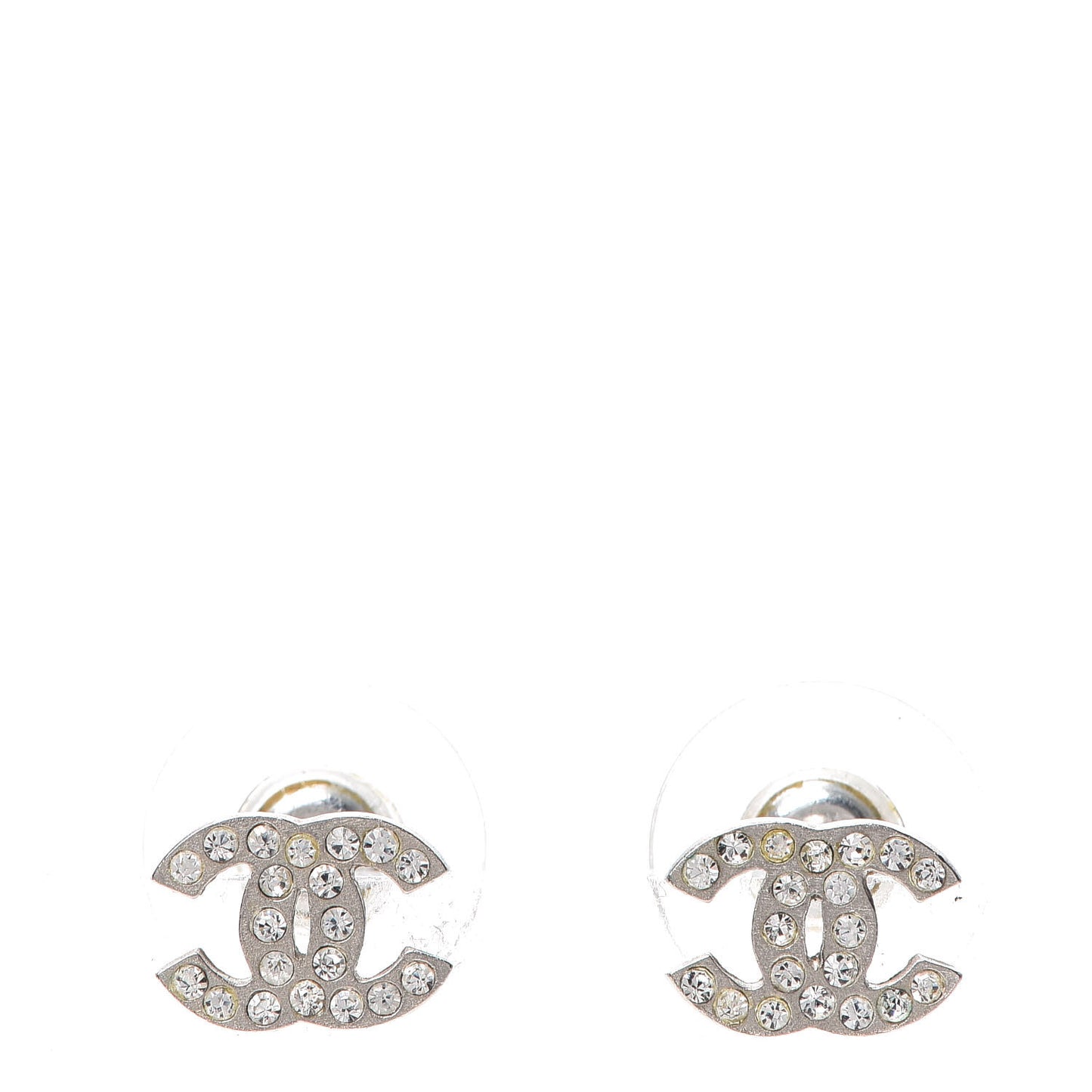 Crystal Mini Timeless CC Earrings Silver