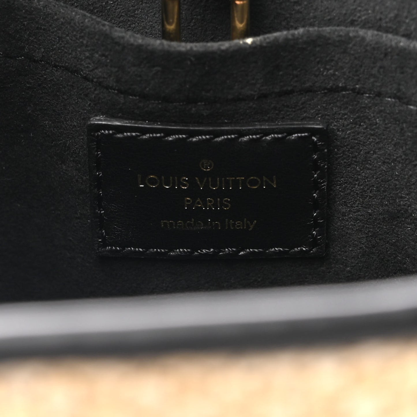 Raffia Petit Bucket Black