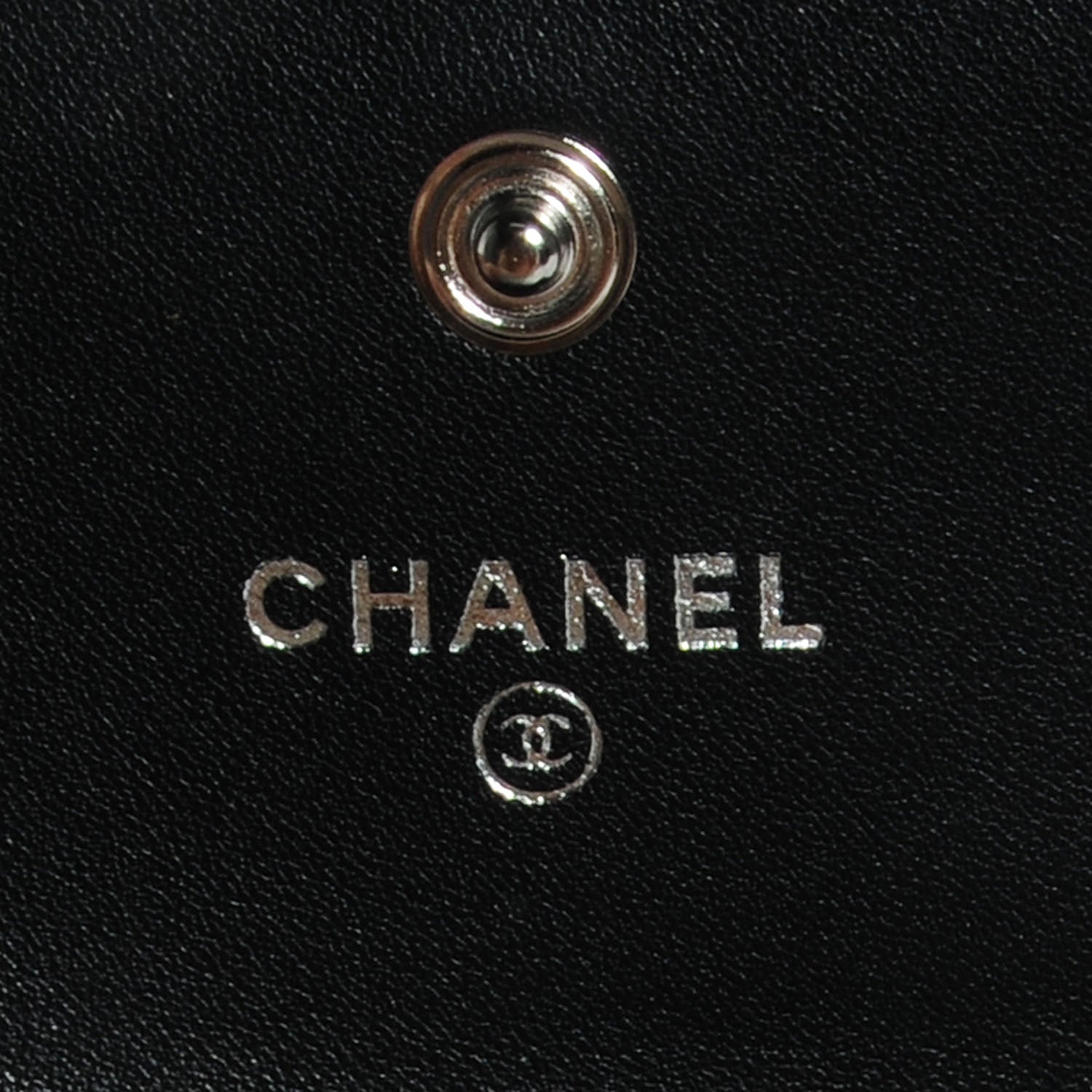 Chanel Patent Camellia Embossed Card Holder Black 6 of 9