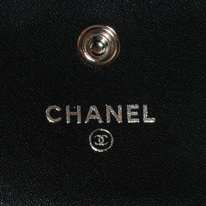 Chanel Patent Camellia Embossed Card Holder Black 6 of 9