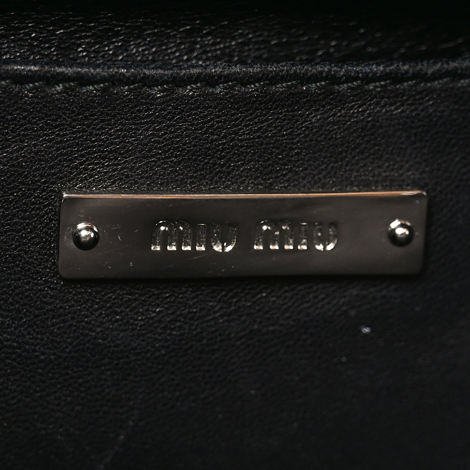 Miu Miu Nappa Matelasse Top Handle Bag Black Soleil 6 of 9