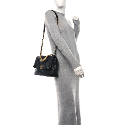Chanel Goatskin Quilted Large Chanel 19 Flap Black 2 of 11
