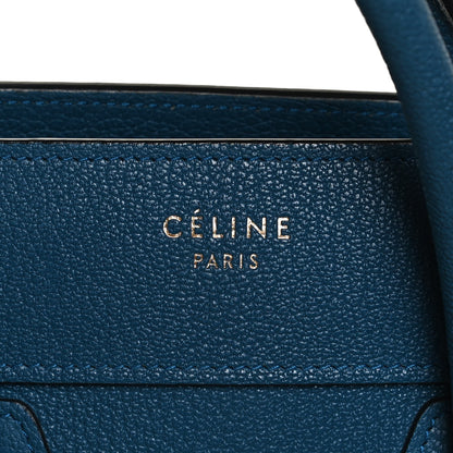 Celine Goatskin Micro Luggage Deepsea 8 of 13