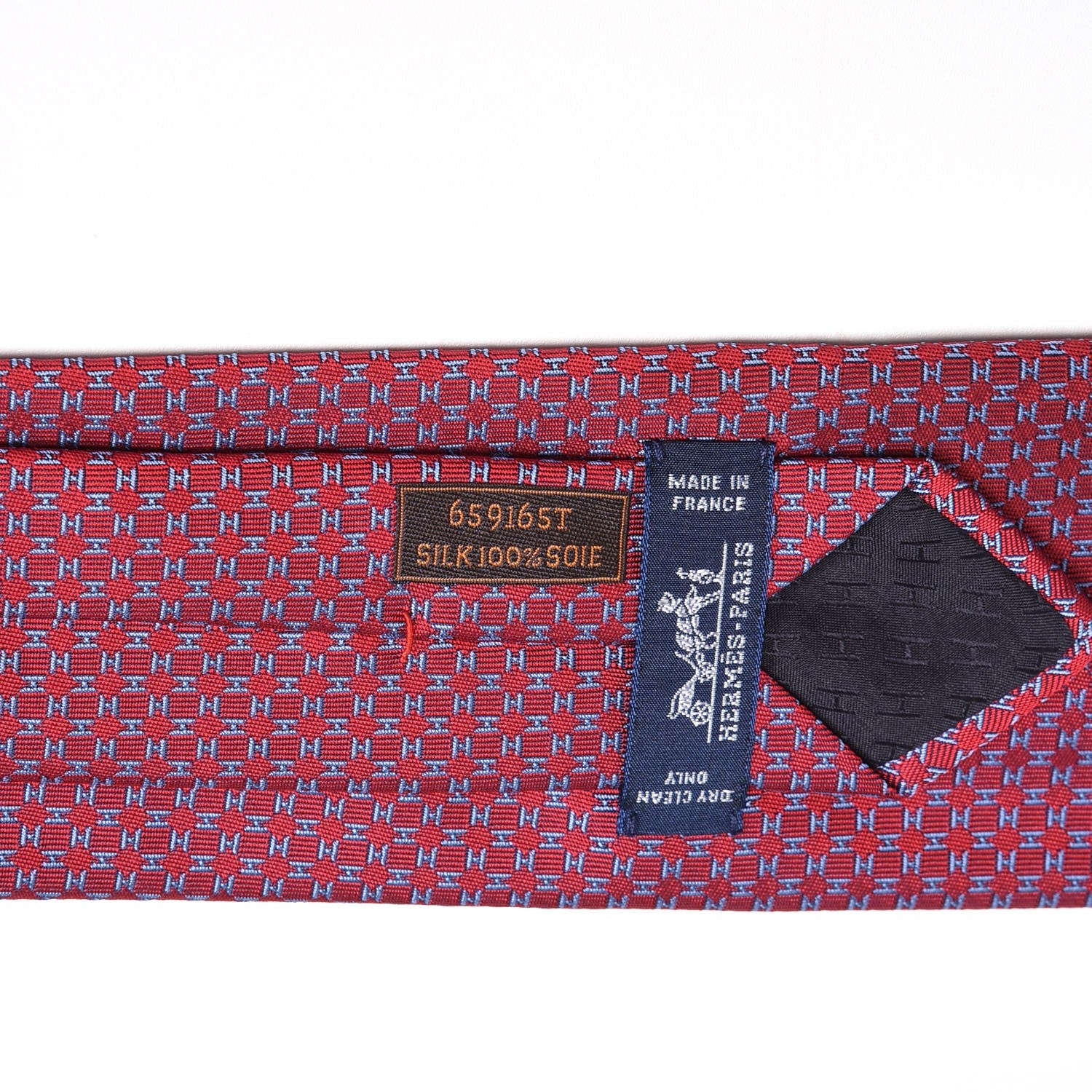 Hermes Mens Silk Printed District Neck Tie 4 of 5