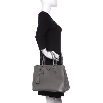 Prada Saffiano Medium Galleria Double Zip Tote Marmo 2 of 10