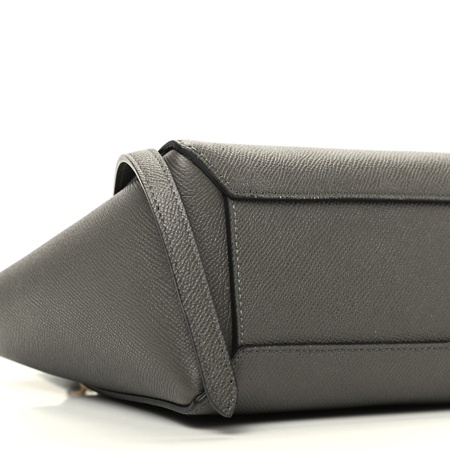 Grained Calfskin Nano Belt Bag Grey