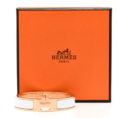 Hermes Enamel Narrow Clic Clac H Bracelet PM White 3 of 5