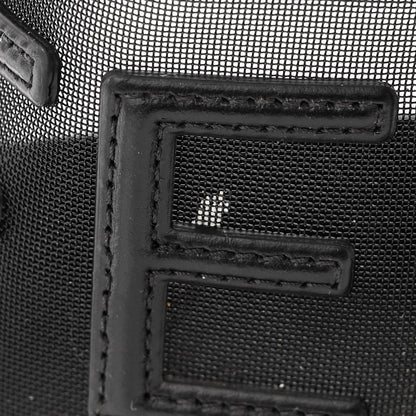 Fendi Mesh Vitello King F is Fendi Logo Embroidered Mini Mon Tresor Bucket Bag Black 13 of 13
