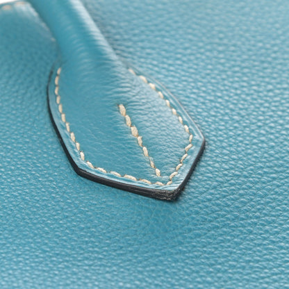 Hermes Taurillon Clemence Birkin 30 Blue Jean 34 of 46
