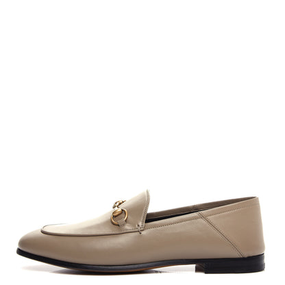 Gucci Lambskin Womens Brixton Horsebit Loafers 39 Mud 1 of 11