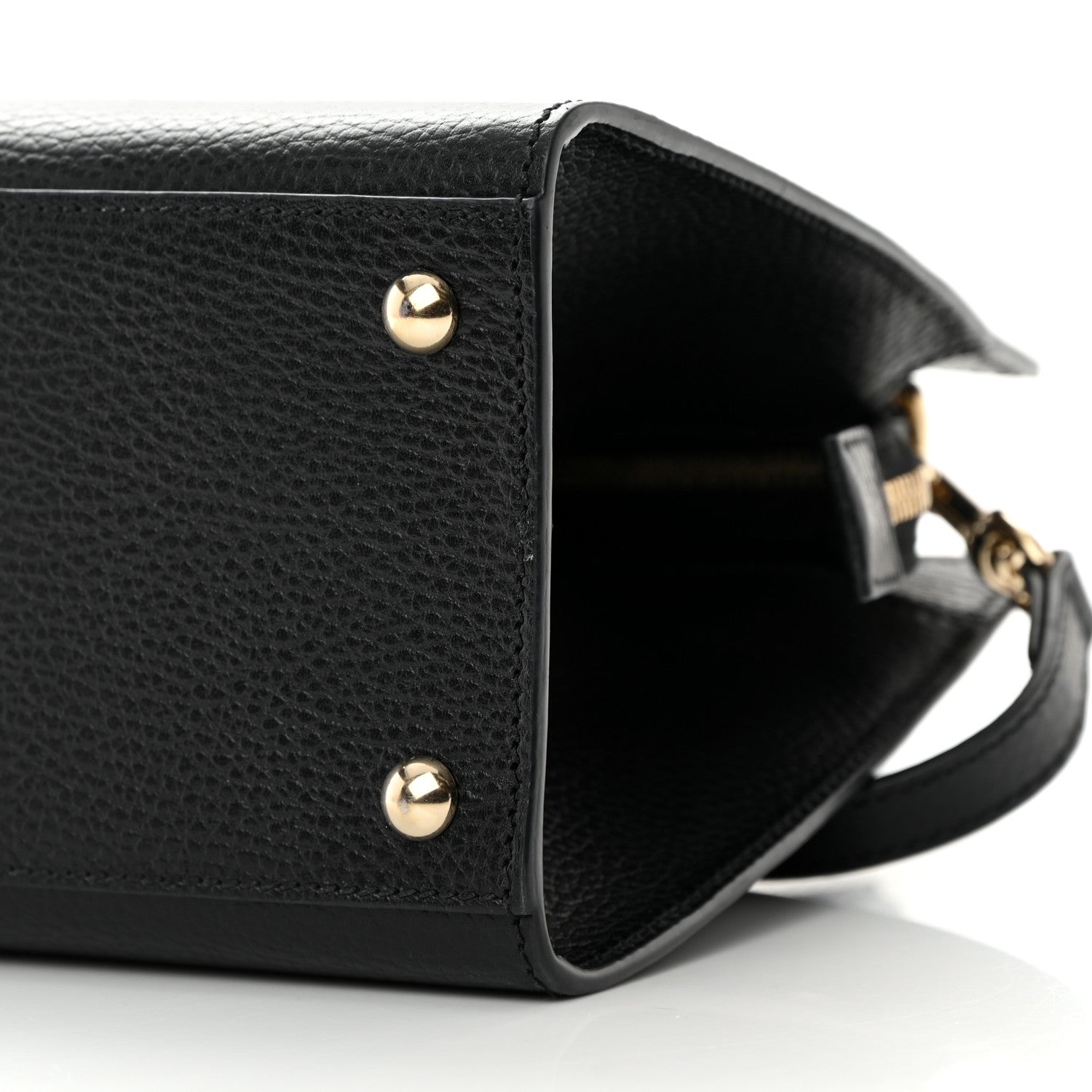 Gucci Pebbled Calfskin Medium Soho Top Handle Satchel Black 12 of 15