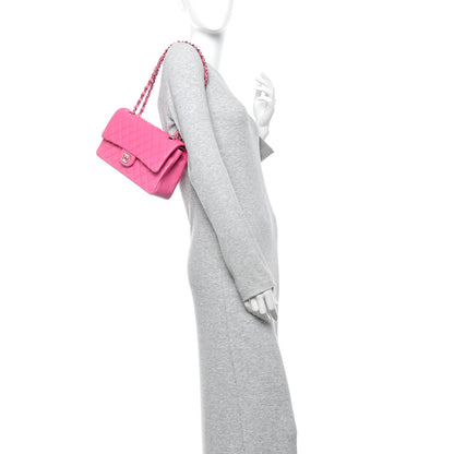 Chanel Caviar Quilted Medium Double Flap Dark Pink 2 of 11