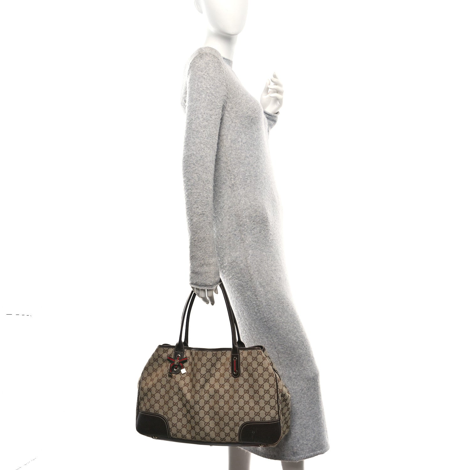 Gucci Monogram Large Princy Tote Dark Brown 2 of 12