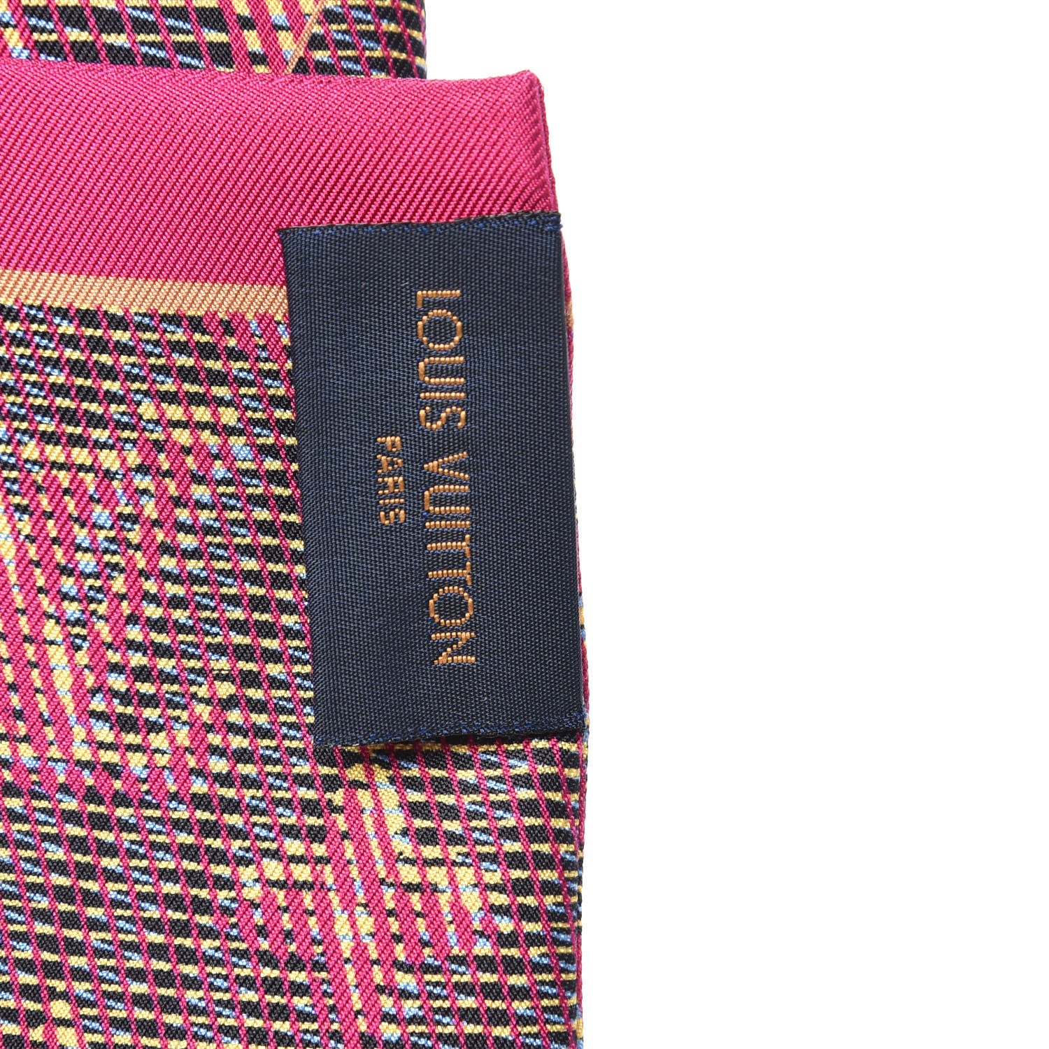 Louis Vuitton Silk Monogram Damier Pop Print Bandeau Pink 3 of 3