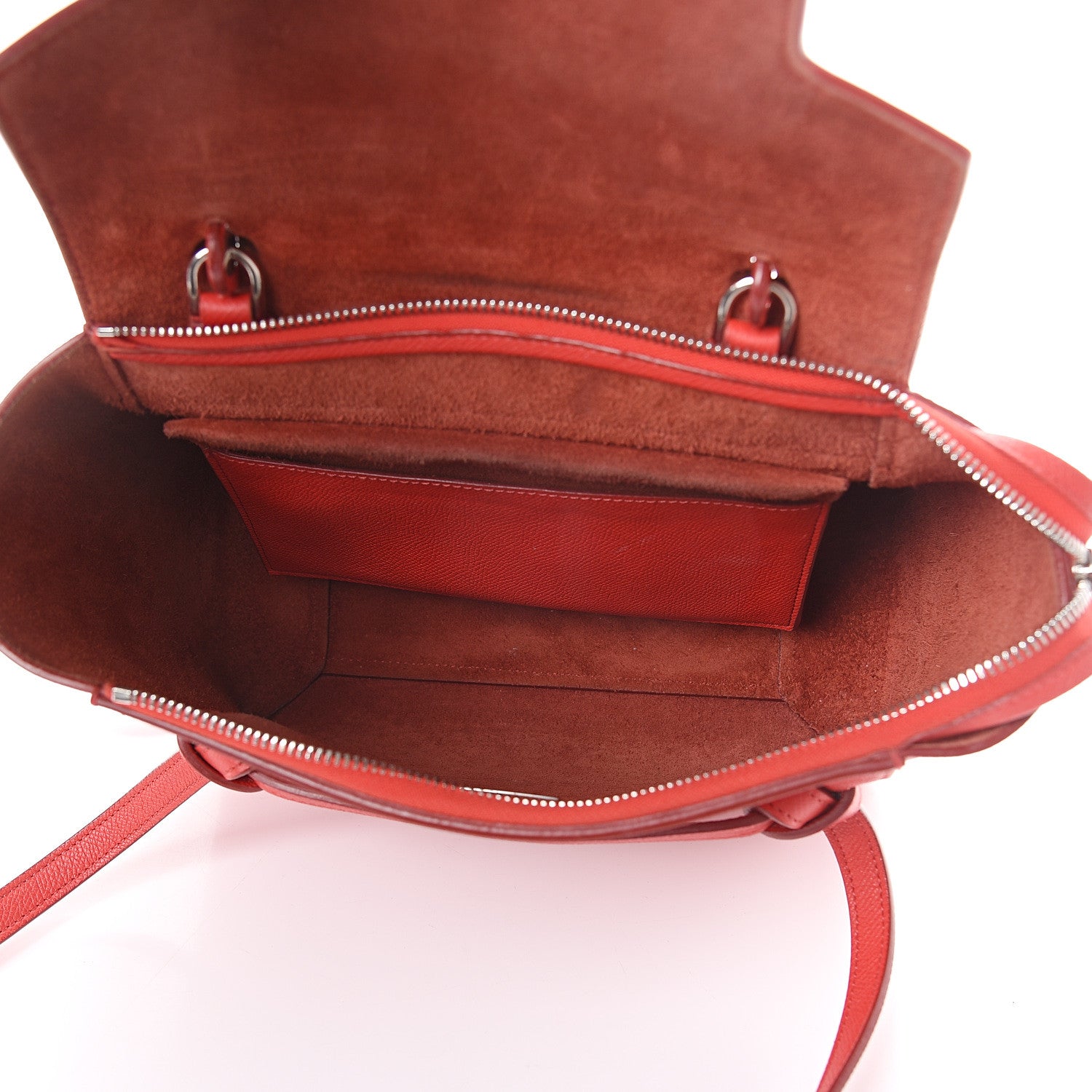 Celine Baby Grained Calfskin Micro Belt Bag Coquelicot 4 of 8
